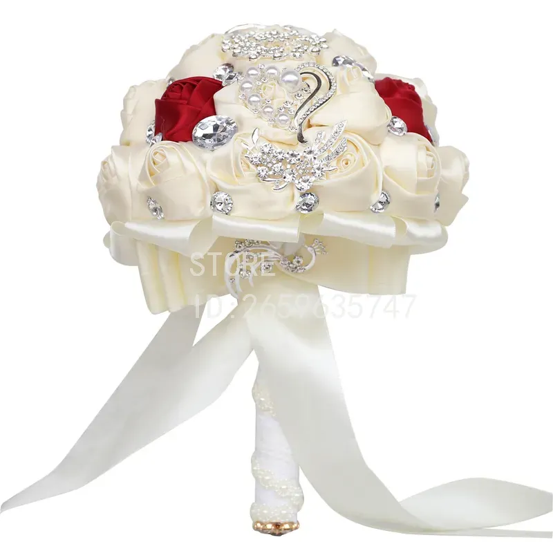 ラインストーンブライドブーケ ウェディングデコレーション用品 - Wedding Supply Factory のレビューと価格