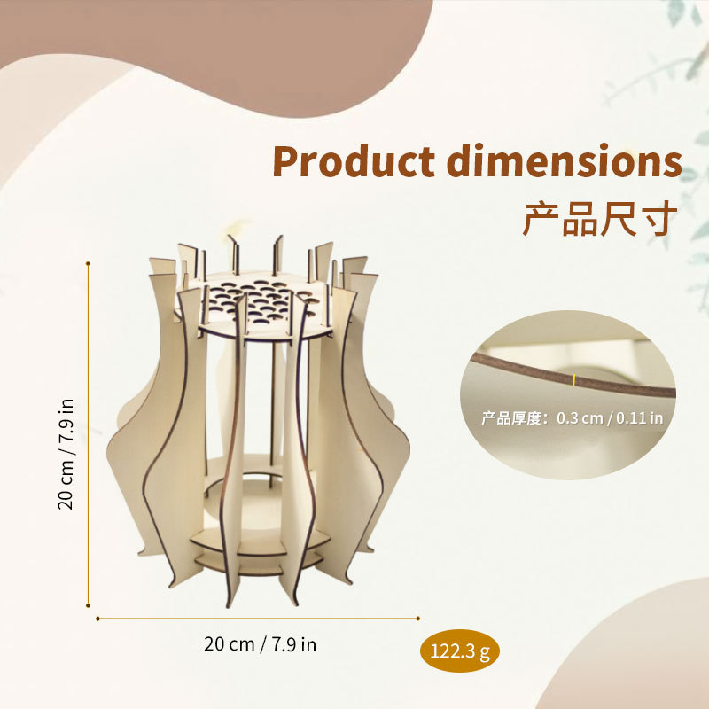 木製パズル花瓶 花束用 ユニークな木製パズル花瓶 フラワース - Flower Girl Basket のレビューと価格