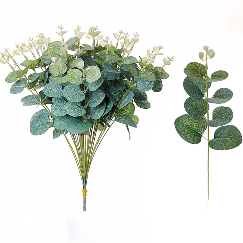 20 個偽植物シルクユーカリの葉 Diy クリスマス装飾花瓶 - Flower Girl Basket のレビューと価格